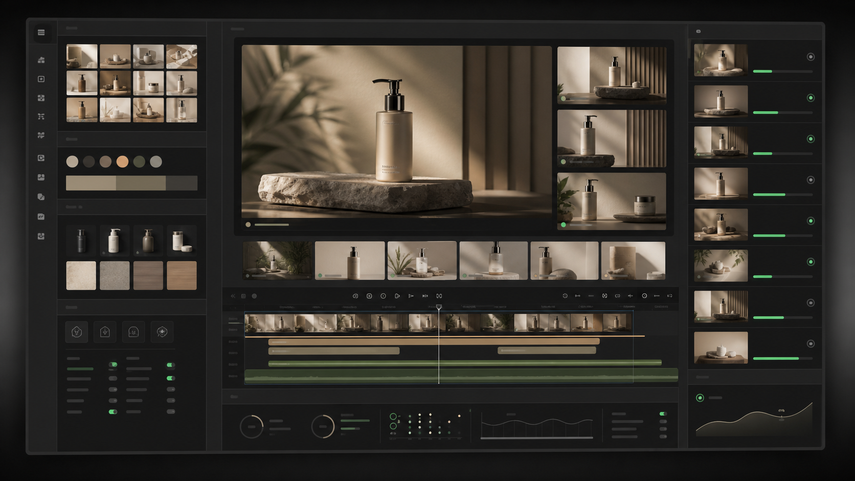 AI video production interface preview
